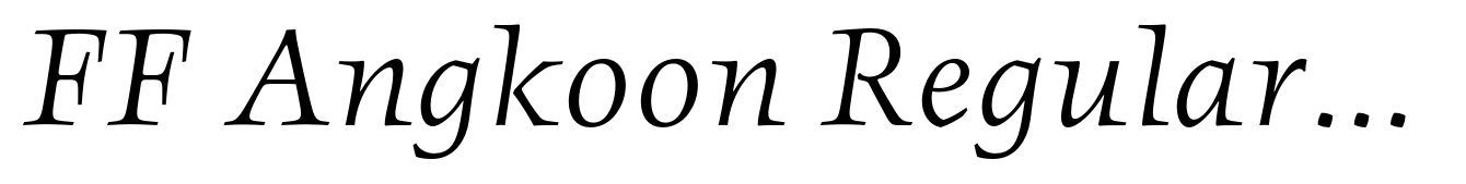 FF Angkoon Regular Italic